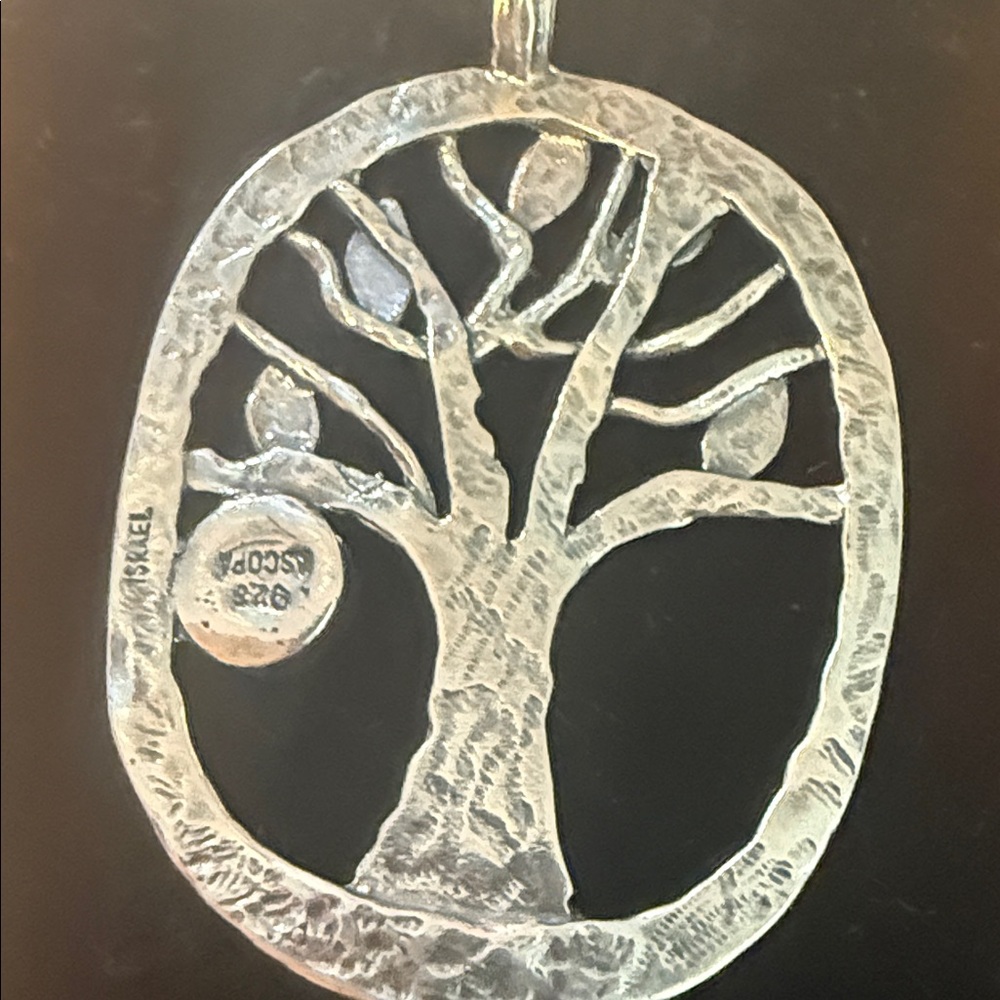 Artisan Silver Tree Pendant Ascopa 925 Isreal - Picture 2 of 3